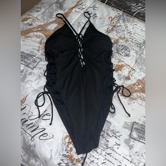One Piece Swimsuit with Wrap - Picture 4 of 10